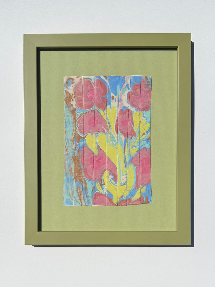 Framed Ebru Pleat I