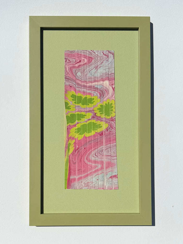 Framed Ebru Pleat II