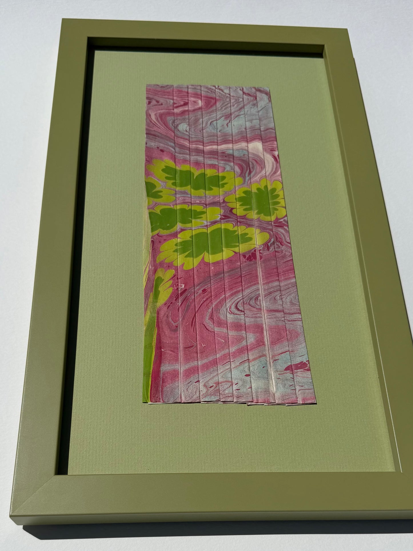 Framed Ebru Pleat II