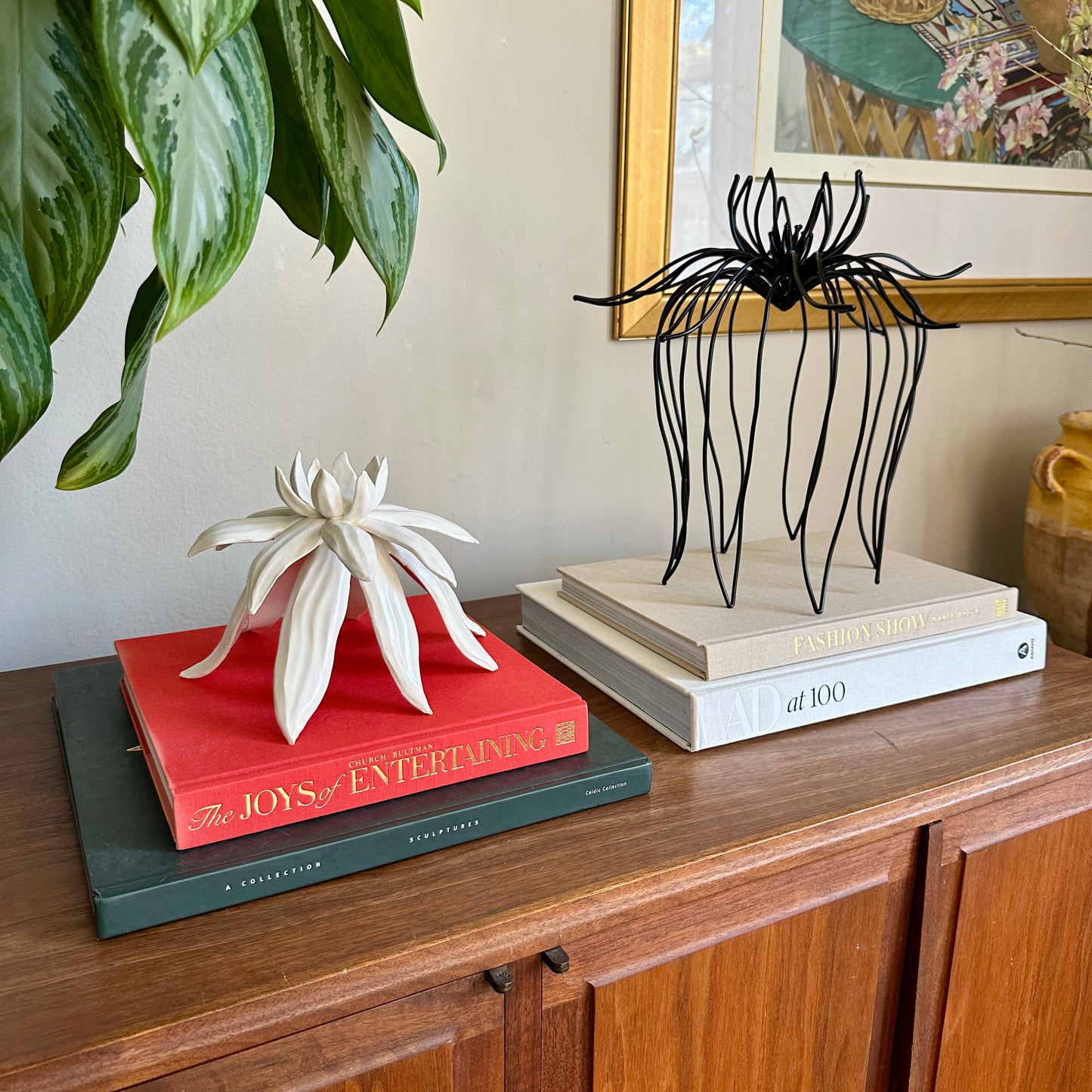 Still Unfolding by Emily Meisler — original welded steel sculpture, 13×13×13 in. Midnight Gallery.