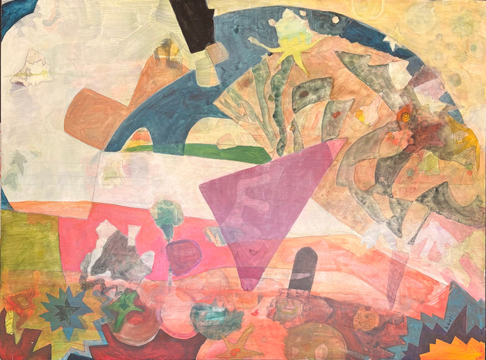 Jumping Fish by David Keel — original acrylic on panel, 40×30 in. Midnight Gallery.