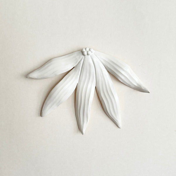 Faint Flutter by Emily Meisler — original glazed ceramic sculpture, 8×10×1 in. Midnight Gallery.