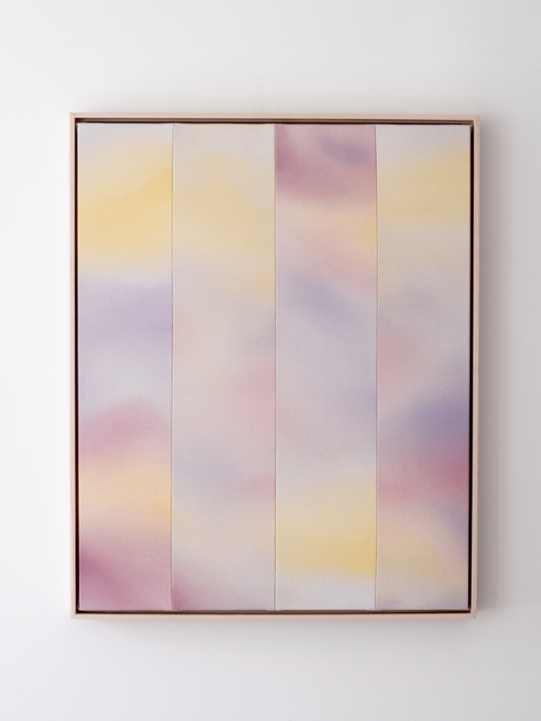 Flow State by Dipa Halder — original acrylic on raw canvas, 24×30 in, framed. Midnight Gallery.
