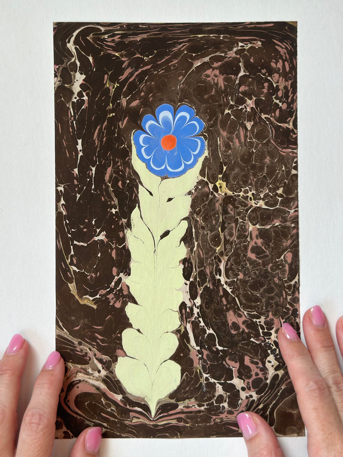 Flower III by Morgan Elvington Walker — original gouache on paper, 6×9 in. Midnight Gallery.