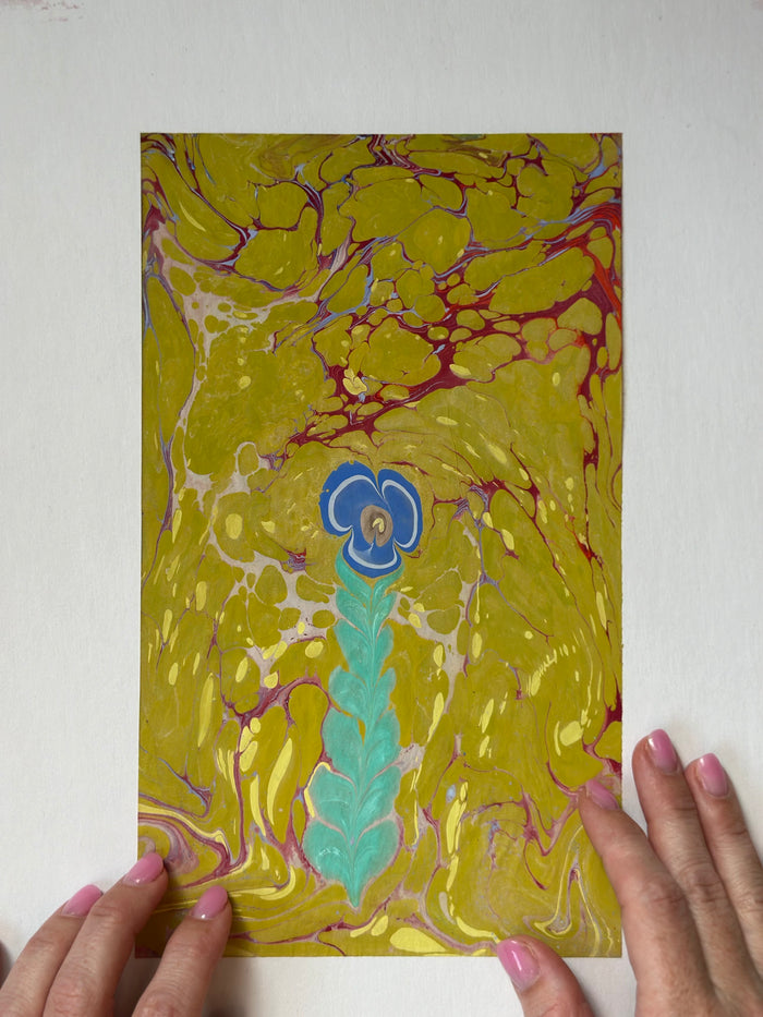 Flower II by Morgan Elvington Walker — original gouache on paper, 6×9 in. Midnight Gallery.