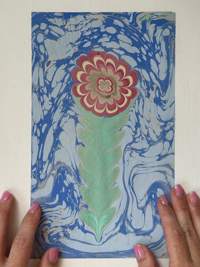 Flower IV by Morgan Elvington Walker — original gouache on paper, 6×9 in. Midnight Gallery.