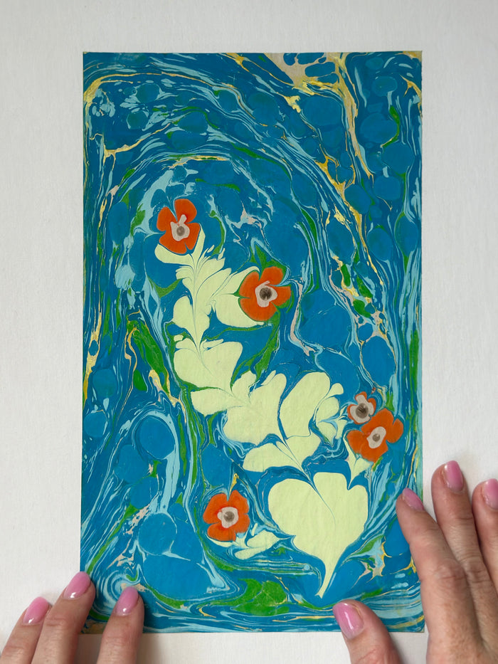 Flower VIII by Morgan Elvington Walker — original gouache on paper, 6×9 in. Midnight Gallery.