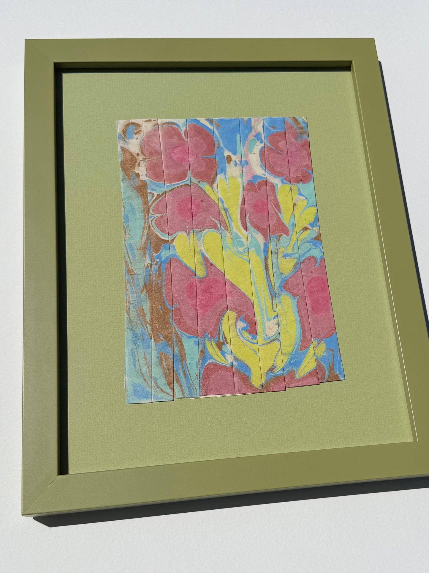 Framed Ebru Pleat I