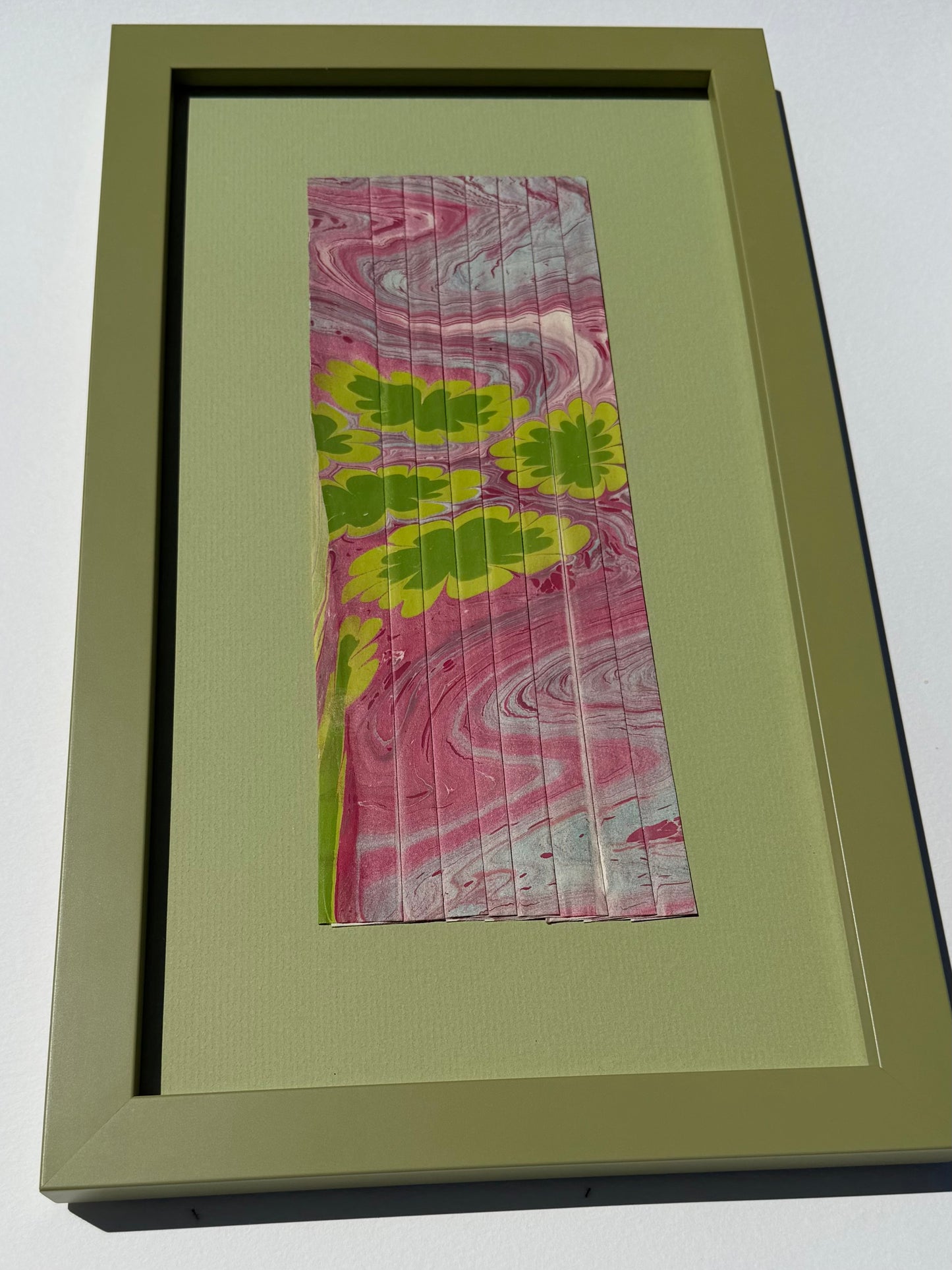 Framed Ebru Pleat II