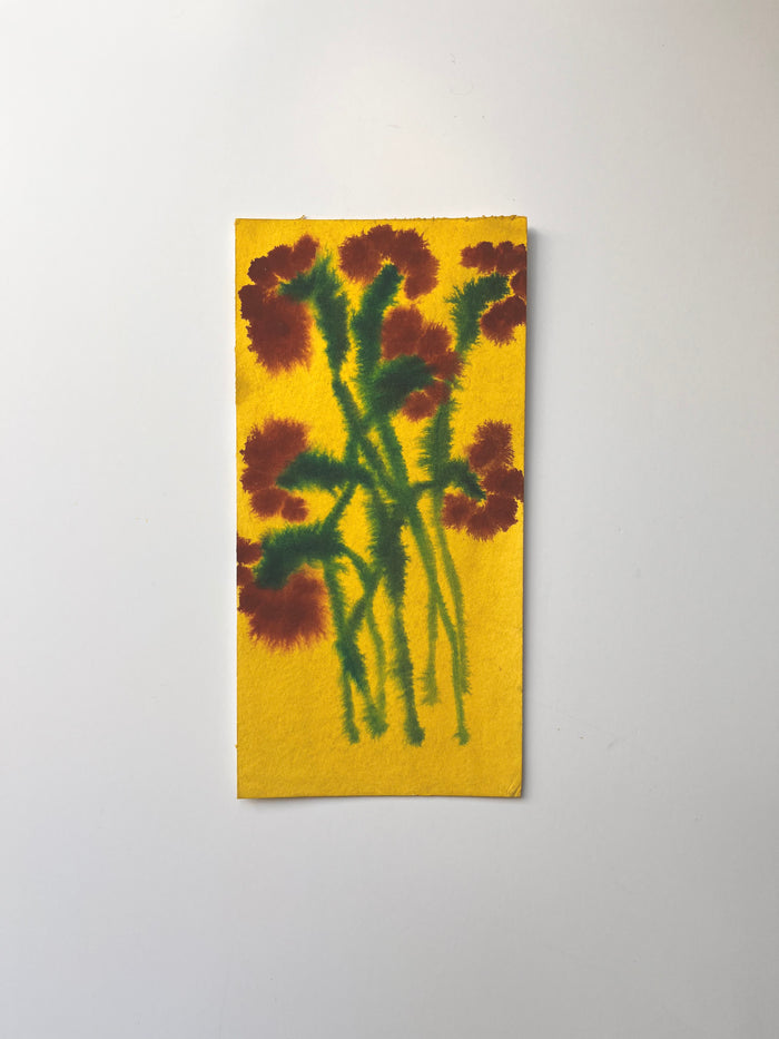 Fiori I by Morgan Elvington Walker — original gouache on paper, 4×8 in. Midnight Gallery.