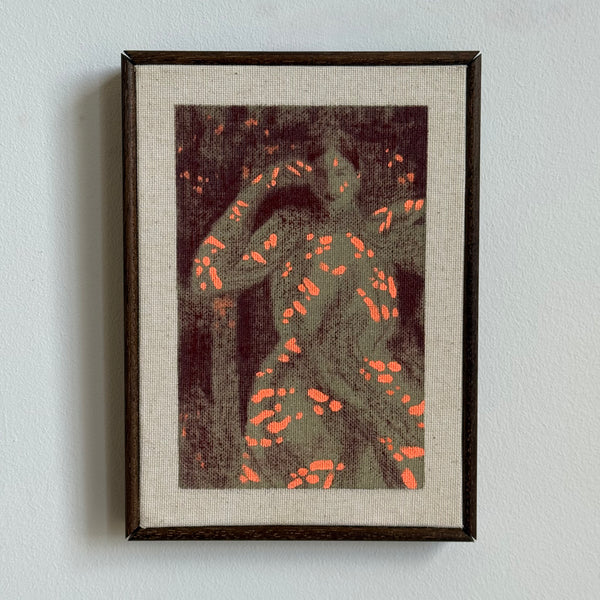 Mars Glow by Liz Curtis — original pastel on canvas, 6.5×9 in, framed. Midnight Gallery.
