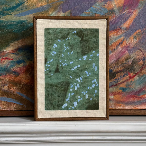 Lunar Blossoms by Liz Curtis — original pastel on canvas, 6.5×9 in, framed. Midnight Gallery.
