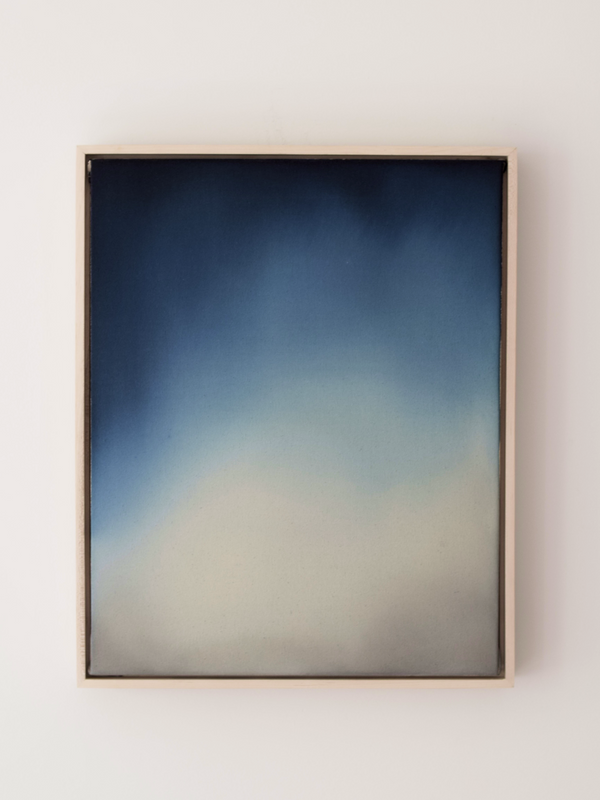 Moonfall on Mount Tam by Dipa Halder — original acrylic on raw canvas, 16×20 in, framed. Midnight Gallery.