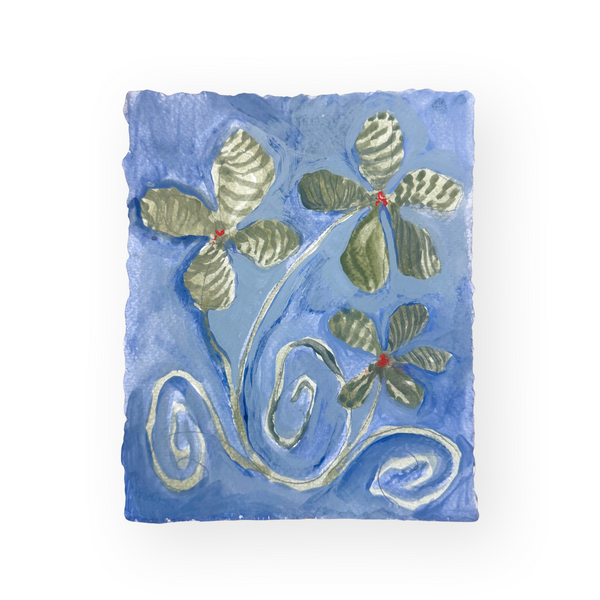 Root Scrap v.14 by Shelby Wimberly — original mixed media on heavyweight paper, 6.5×5 in. Midnight Gallery.