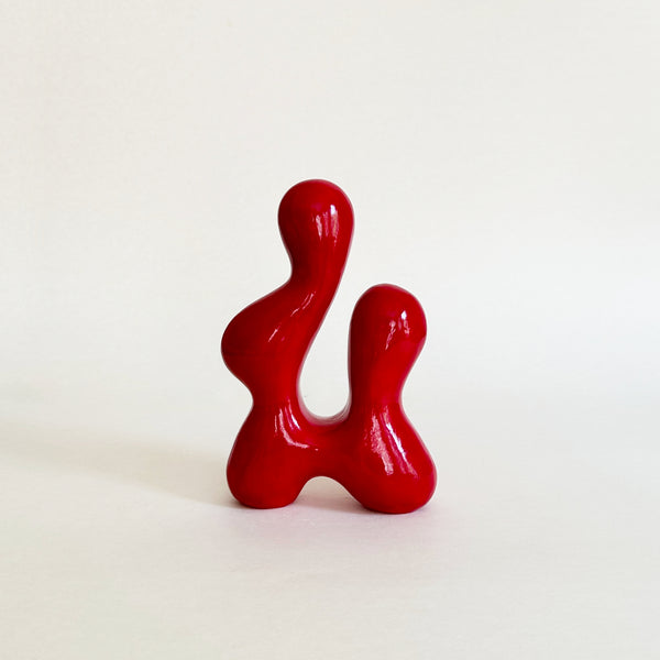 Rosy by Emily Meisler — original glazed ceramic sculpture, 5×8×2 in. Midnight Gallery.
