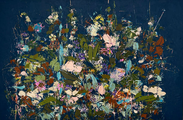 Hope Springs by Sali Swalla — original oil and mixed media on cradled wood, 24×36 in. Midnight Gallery.