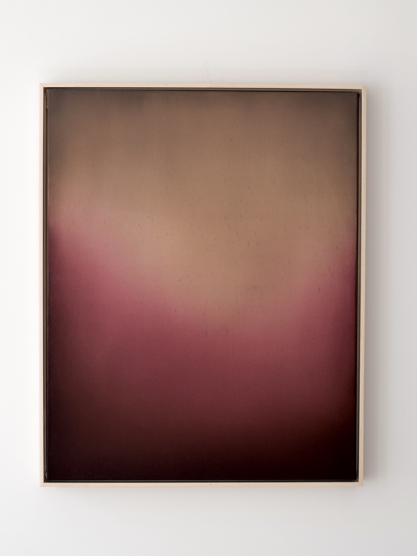 Slow Burn by Dipa Halder — original acrylic on raw canvas, 24×30 in, framed. Midnight Gallery.