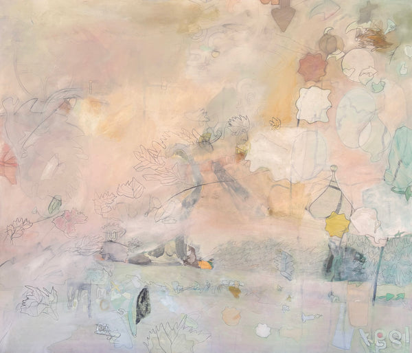 The Breeze by David Keel — original oil on panel, 49×42 in. Midnight Gallery.