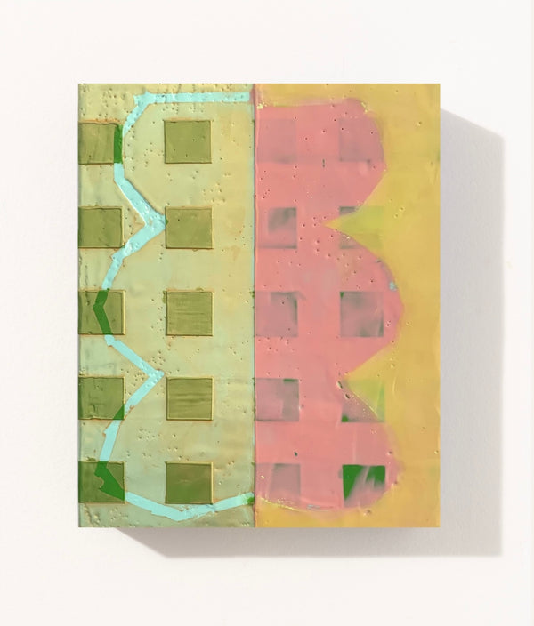 Trophy 20 by Liz Rundorff Smith — original mixed media encaustic on panel, 8×10 in. Midnight Gallery.