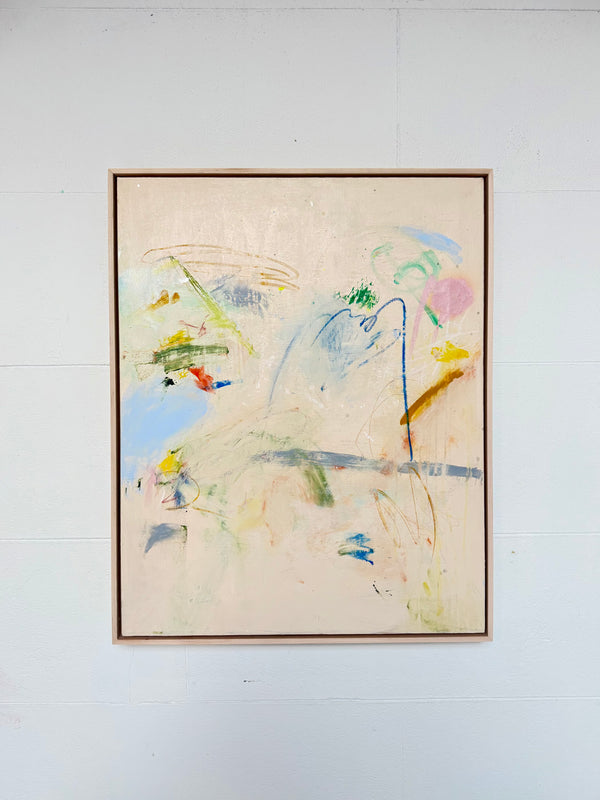 Tuesday Champagne by Jake Snowden — original acrylic on canvas, 24×30 in, framed. Midnight Gallery.